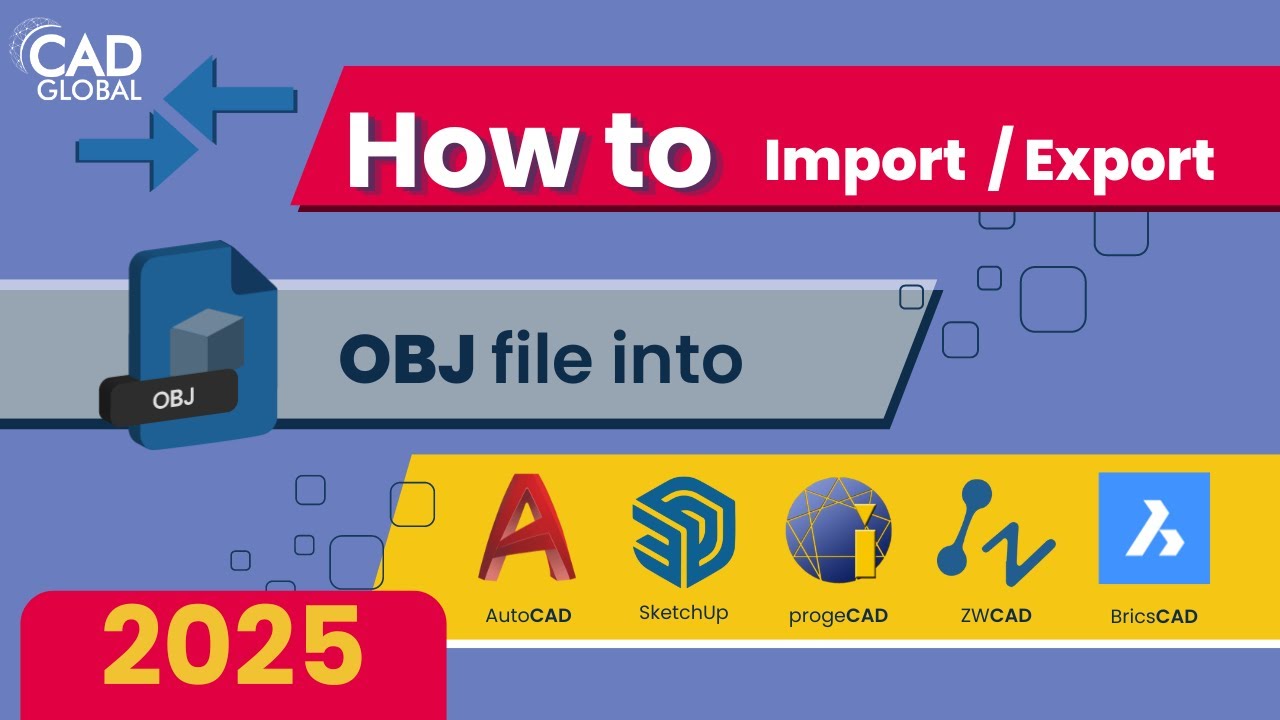 👉Import .OBJ in AutoCAD, progeCAD, SketchUP, BricsCAD and ZWCAD