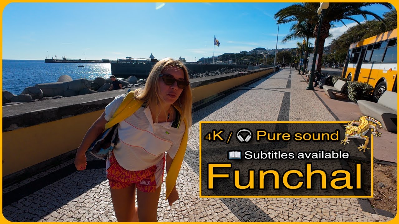 🇵🇹 Walking Tour of Funchal | Historical Landmarks, Parks & Marina - 📖 Subtitles