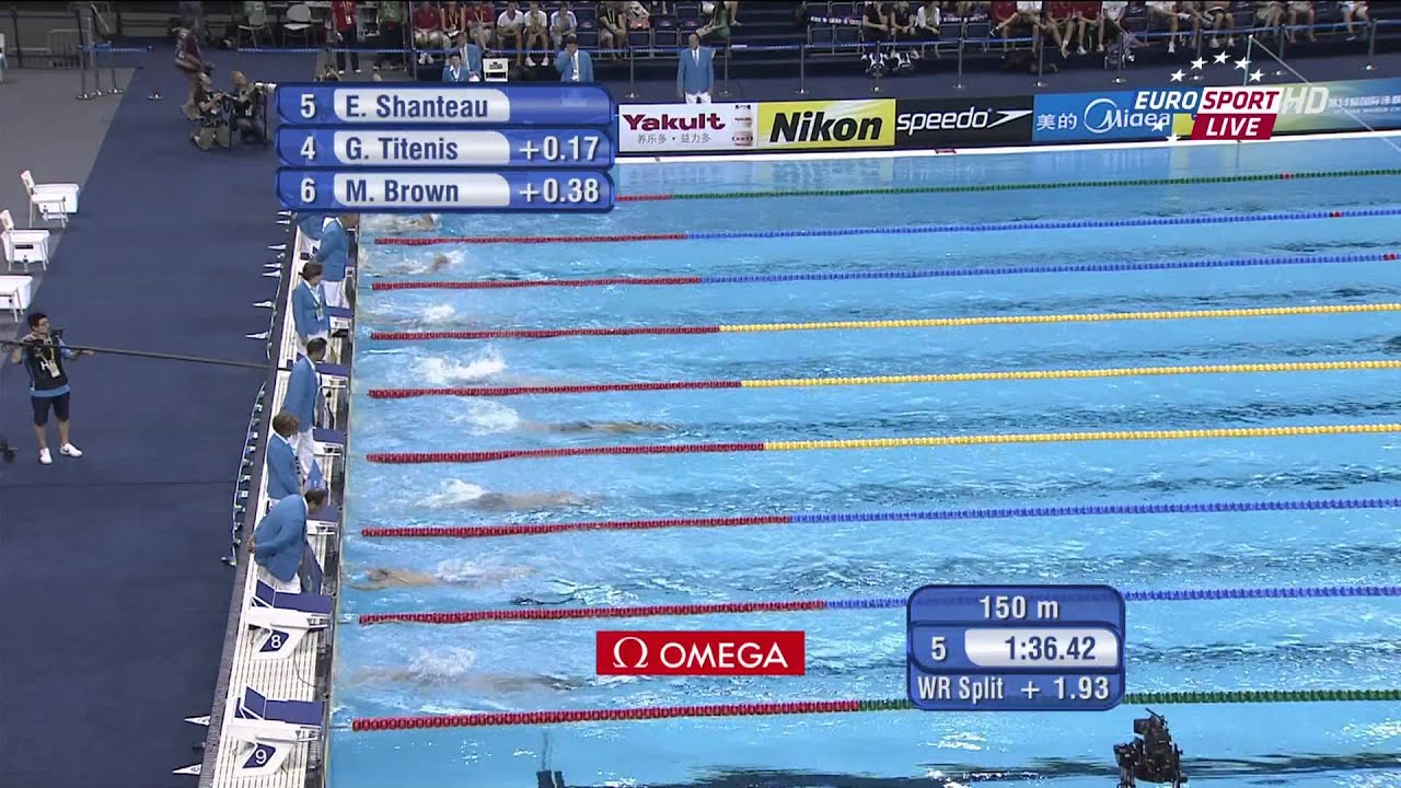 FINA Shanghai world championship 2011 - 200m Breaststroke Semi Final Giedrius Titenis