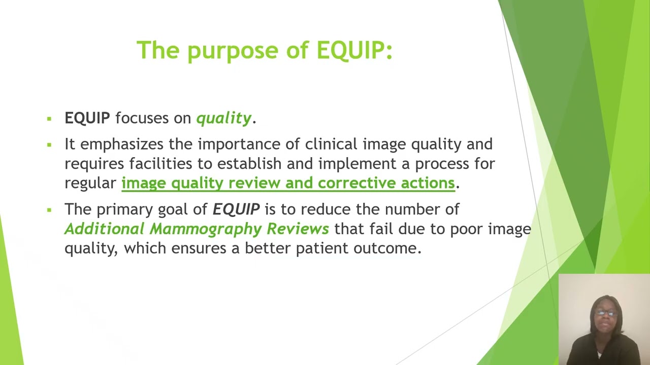 Mammography Registry Review: EQUIP, MQSA, and NEW Federal Regulations