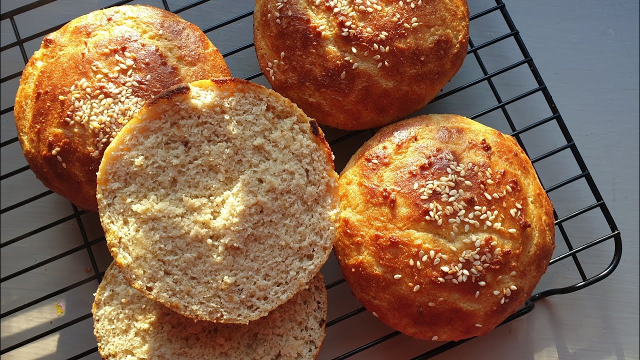 خبز البرجر الناجح للكيتو واللوكارب Keto Buns Fluffy & delicious