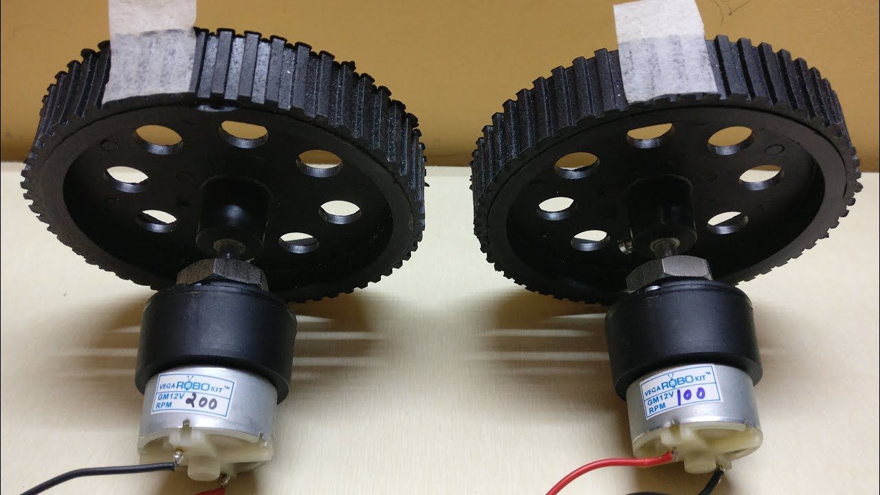 100RPM and 200RPM 12V DC Motor with Gearbox Testing Without Load | ihrProjects