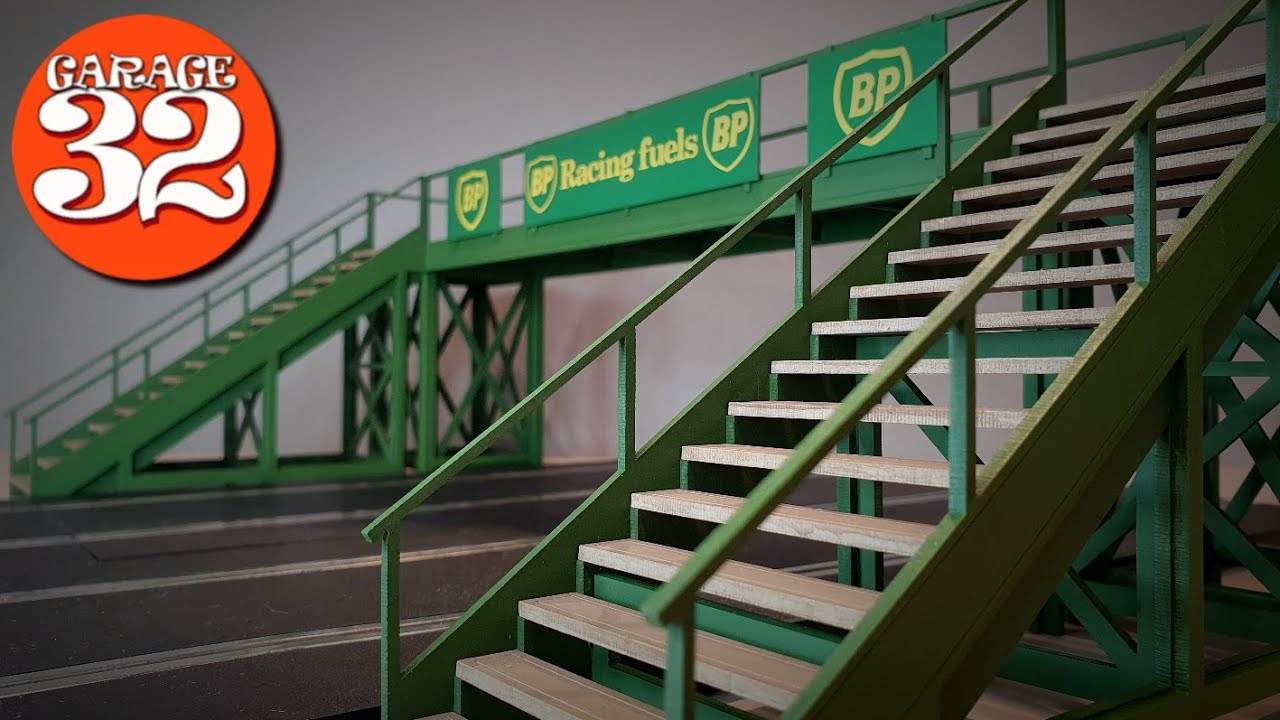 How to build Magnetic racings footbridge model kit for your slot car layout.