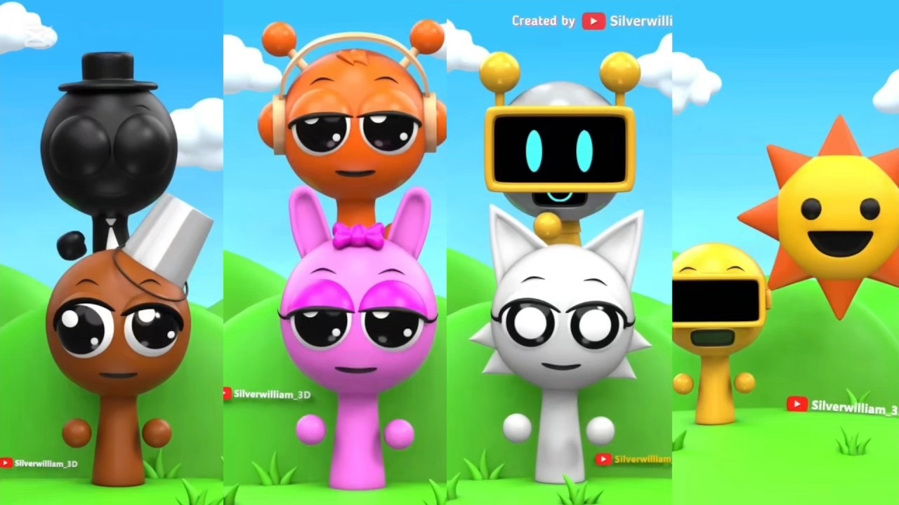 Tiles Hop Sprunki Brud And ? 🆚️Robot Oren Pinki 🆚️ Wenda And  Fun 🆚️ MR.SUN And Simon Incidelbox
