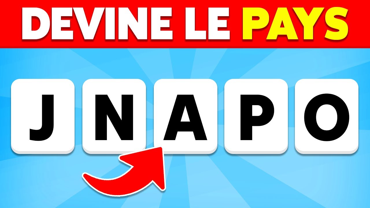 🚩 Devine le Pays avec les Lettres Mélangées 🌍🧠🤔 | Quiz Géographie
