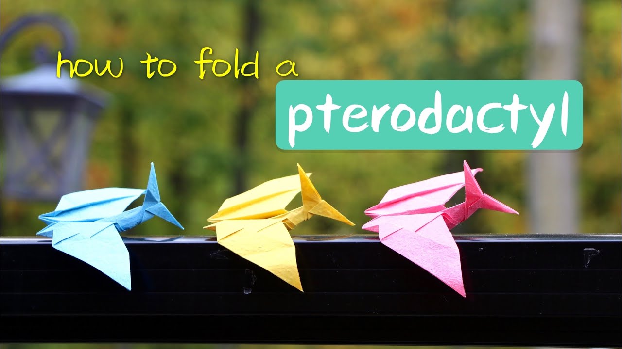 how to fold an origami pterodactyl