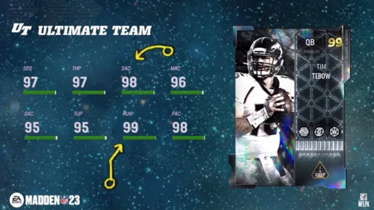 Rebuilding my Ultimate Team with 99 Tim Tebow in Madden 23 Ultimate Team Gameplay