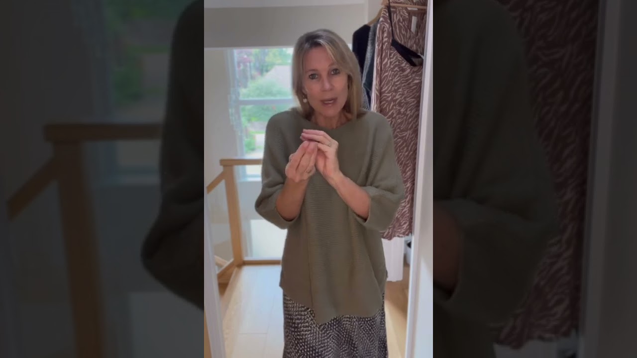 Ivy organic cotton knit (one size ) in Loden green with Darla snake print skirt