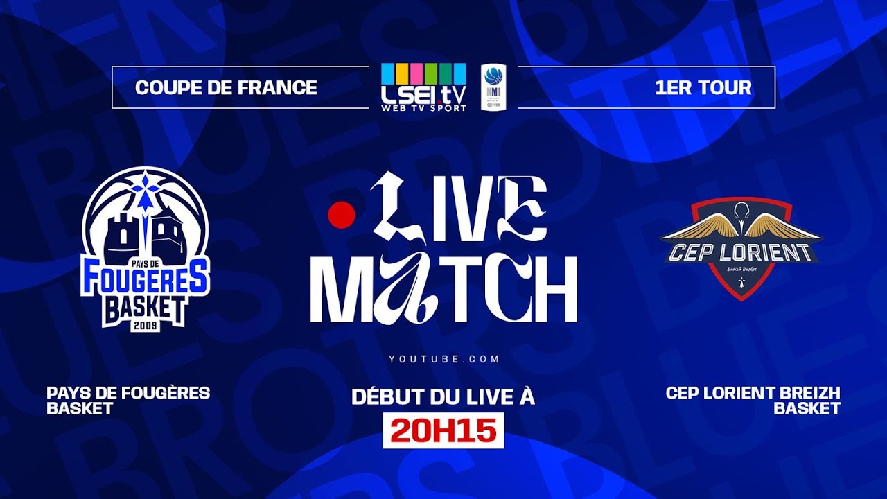🏀 Coupe de France 25/26 : Pays de Fougères Basket vs CEP Lorient
