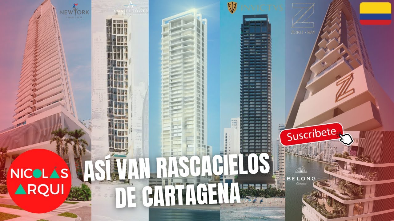 Así van Proyectos de Edificios y Rascacielos en Cartagena 🇨🇴 - En Bocagrande Castillogrande Marbella