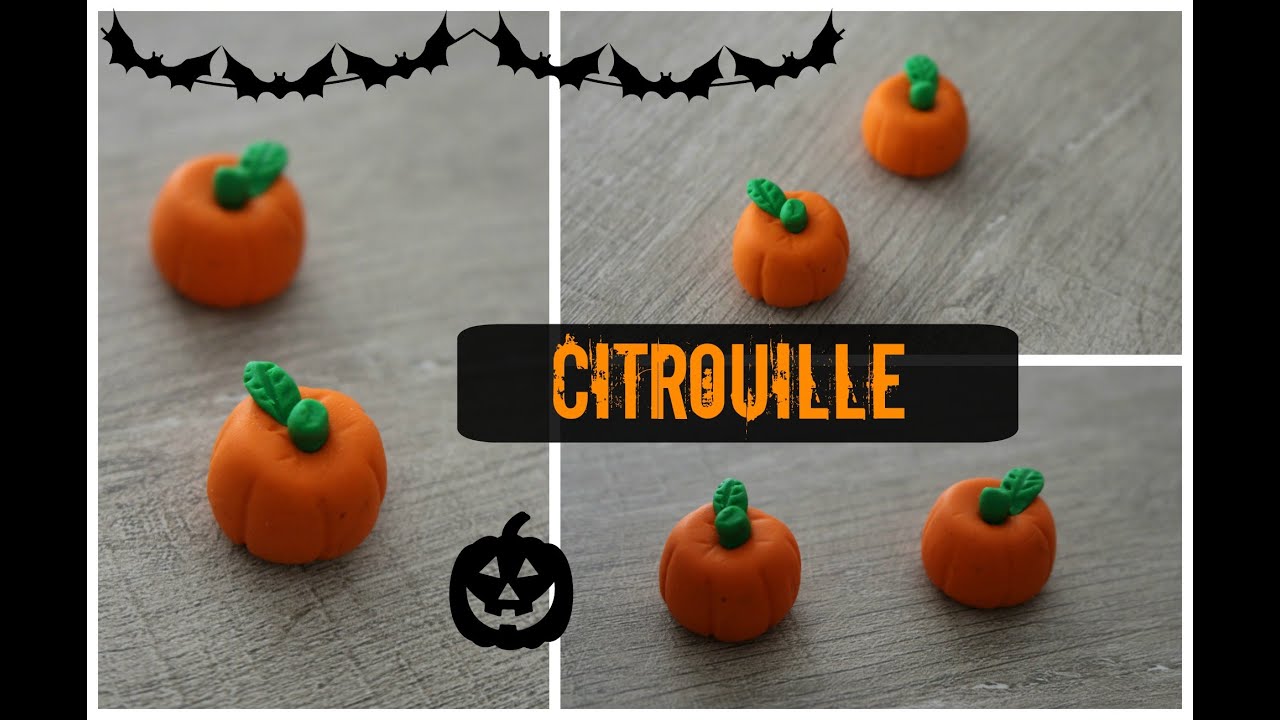 une Citrouille en p&acirc;te Fimo - tuto HALLOWEEN
