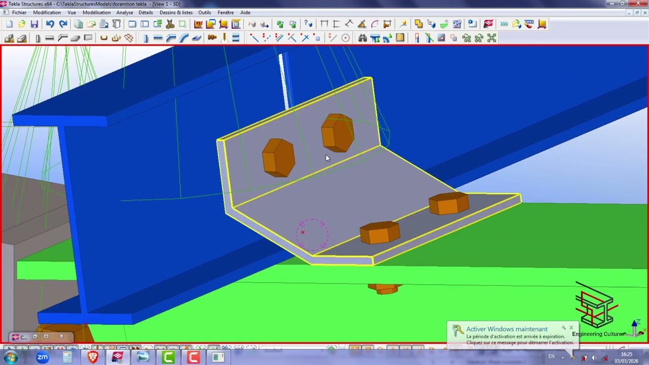 Séance 04 | Création des pannes - tekla structures 