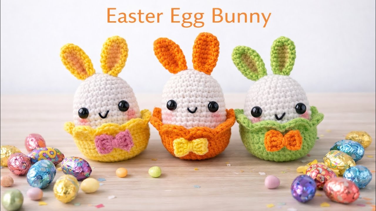 Easter Egg Bunny Amigurumi Crochet Tutorial 🐰🥚 | Cute Easter Bunny Pattern (US Terms)