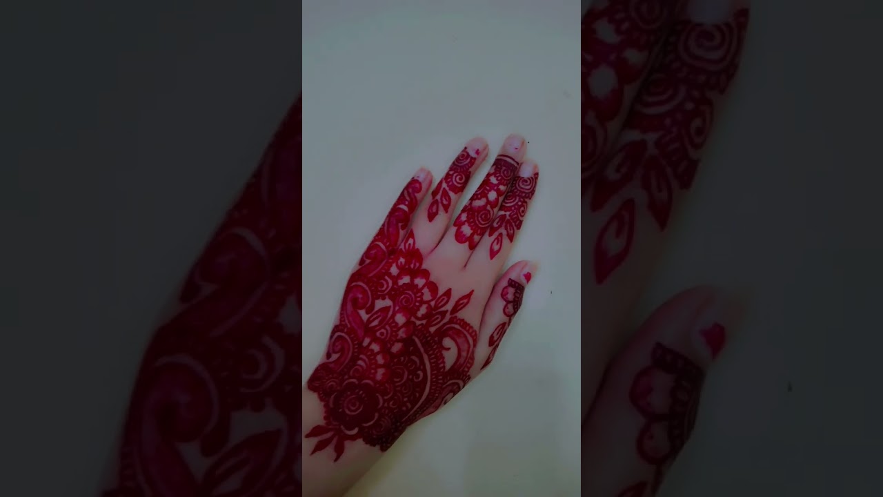 Easy and beautiful mehendi design by Lucknow girl official 22 💕#viralmehendishorts #creativehenna 💕💕