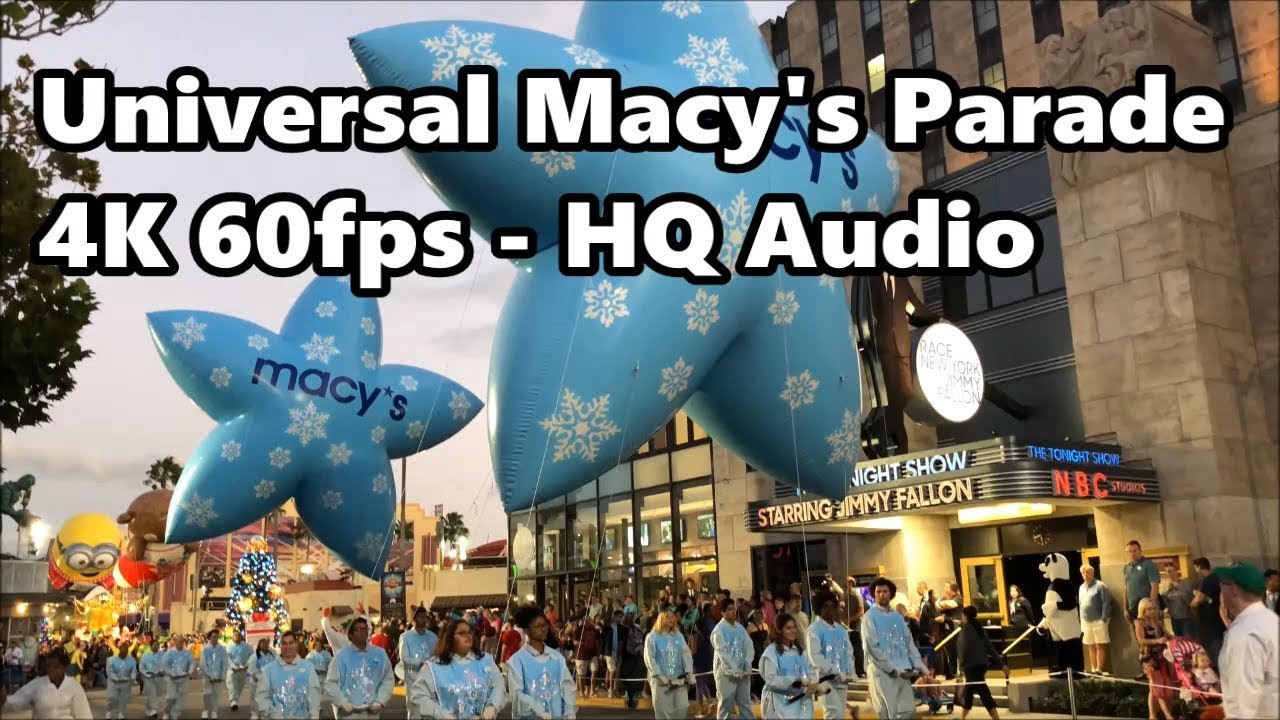 Universal Studios Holiday Parade Featuring Macy's in 4K 60fps HQ Audio | Universal Studios Orlando
