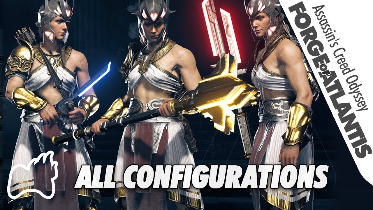 Assassin's Creed Odyssey FORGE of Atlantis ALL Legendary Weapon Configurations (See Description)