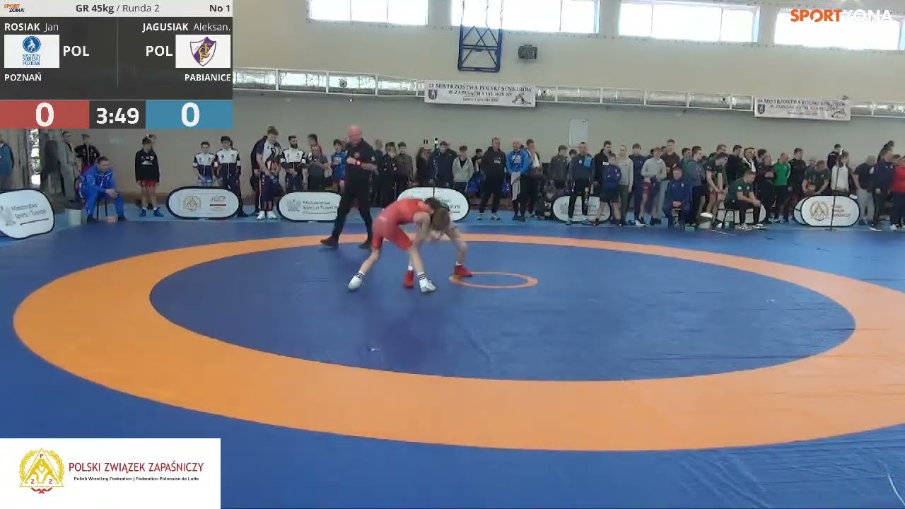 ZAPASY - (M1) II Puchar Polski U17 styl klasyczny - Janów Lubelski 2026. Mata 1. Dzień 2.