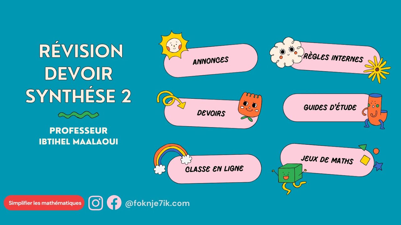Math Bac || Révision devoir Synthése 2