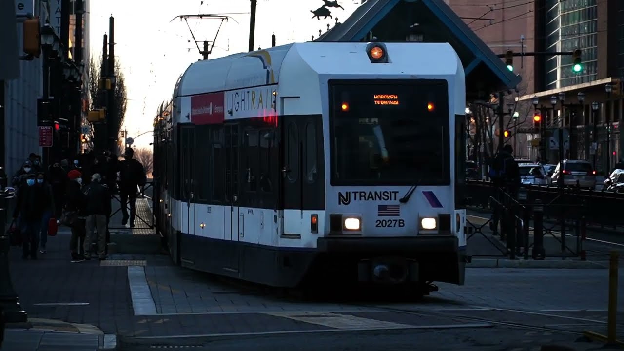 Hudson-Bergen Light Rail(HBLR) action in Jersey City