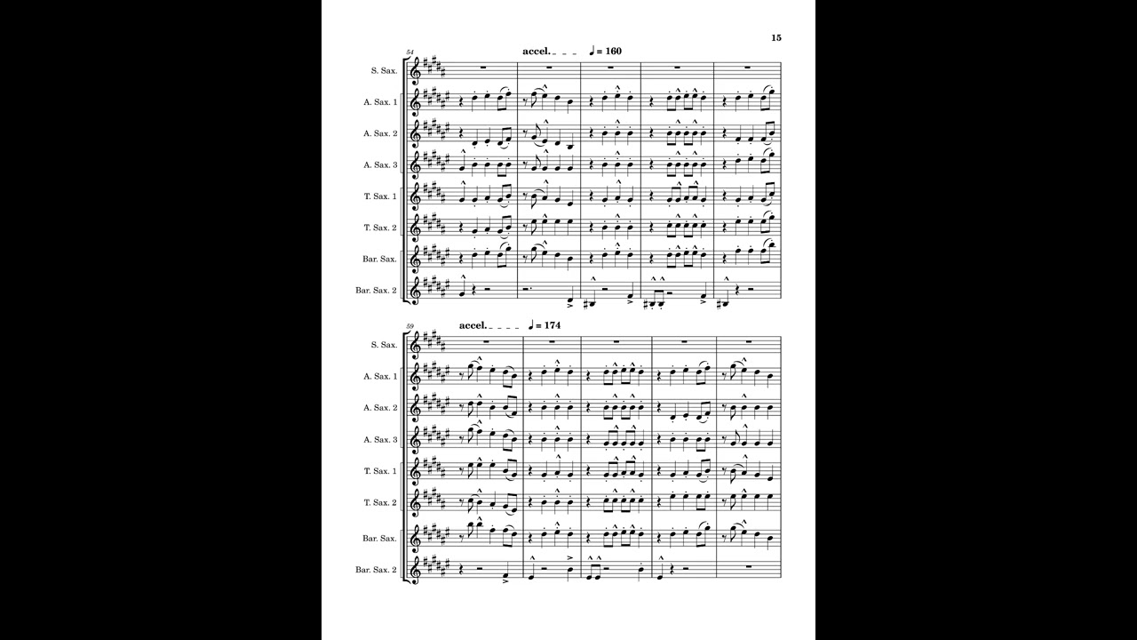 Danzón No.2 Arranged for Saxes by Donovan Roberts 