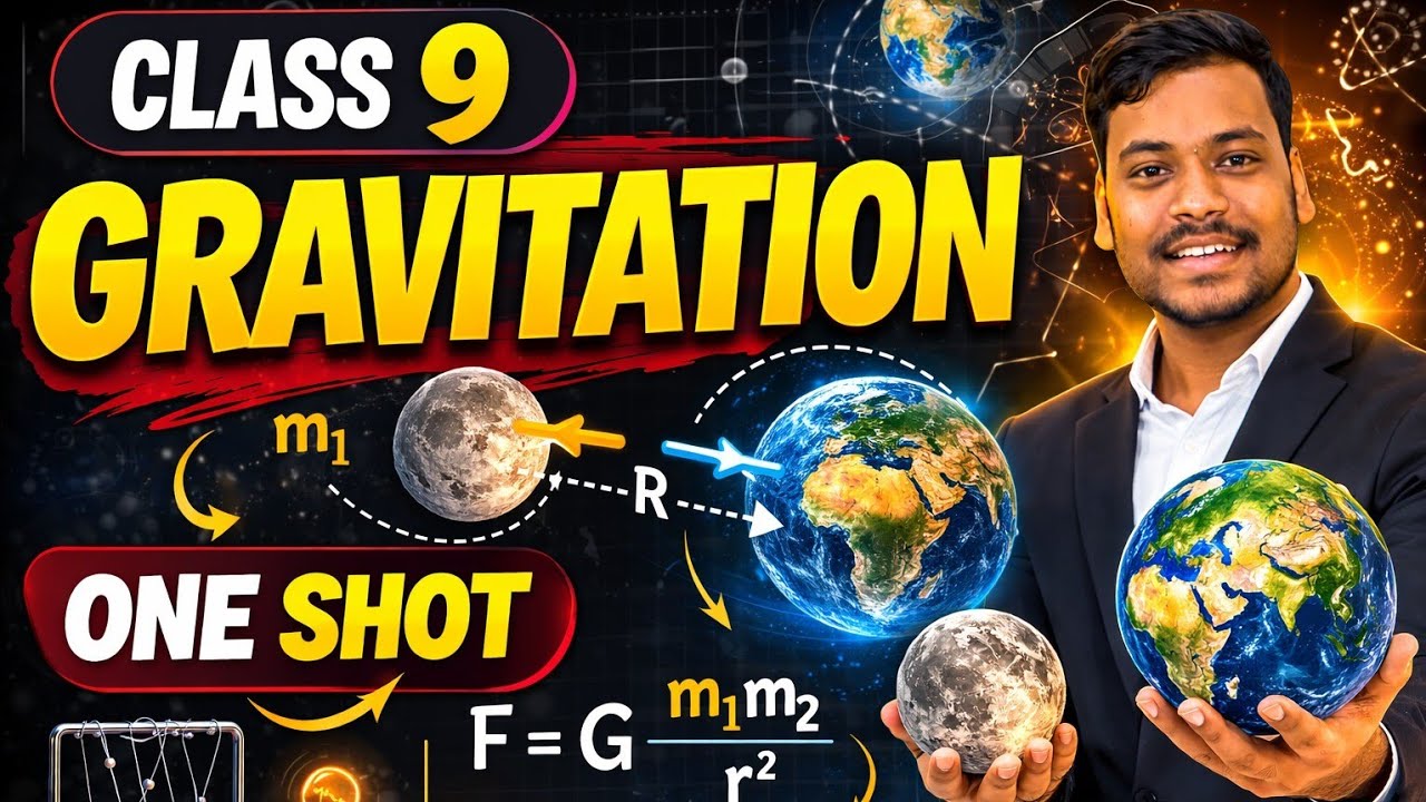 Gravitation FULL CHAPTER in One Shot | Class 9 Science - CONCEPTS + NUMERICALS ll 2026