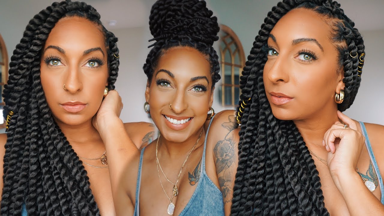 30 MIN INSTALL! 😍 JUMBO SENEGALESE TWISTS | ILLUSION CROCHET METHOD! | ft SamsBeauty