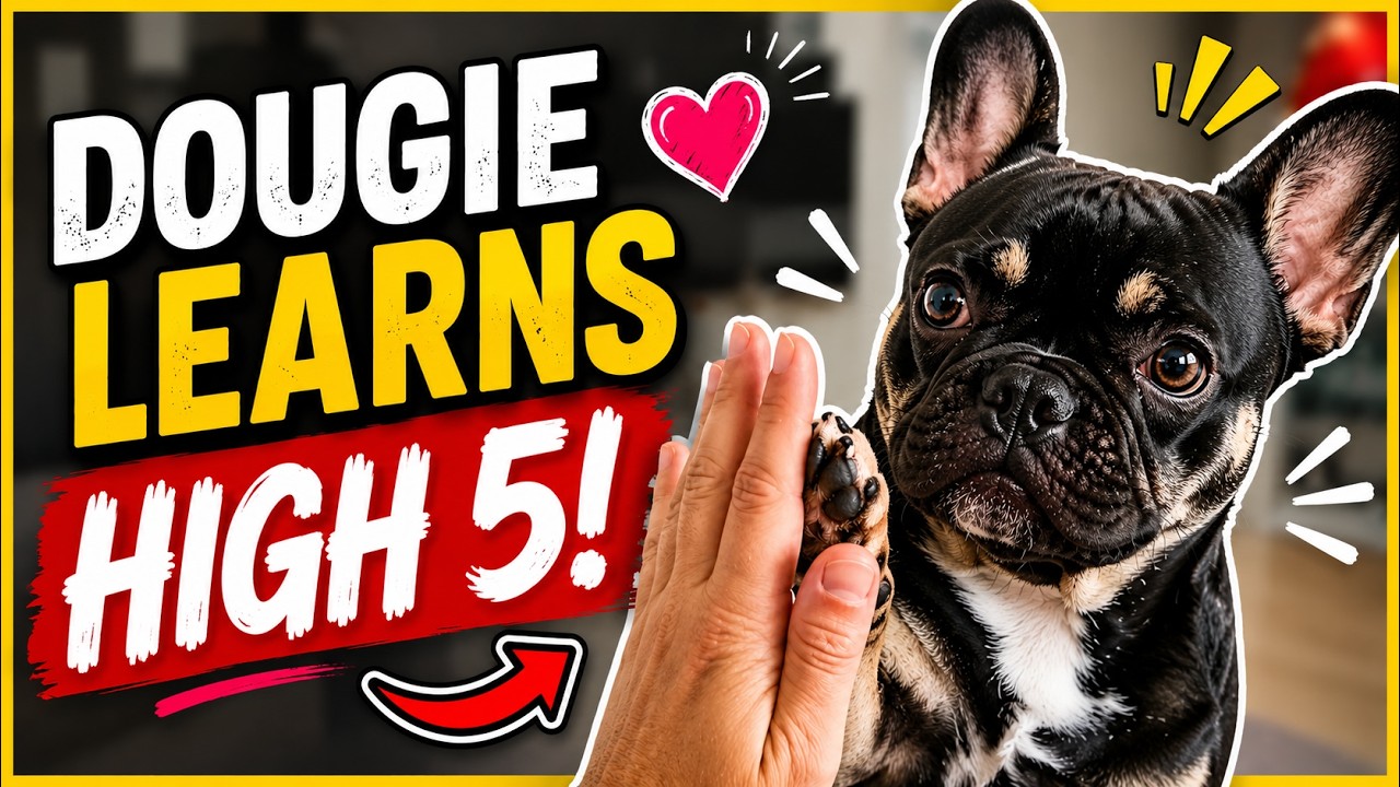 Cute dog compilation 🥰 Dougie learns High Five!  