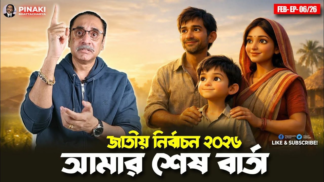 জাতীয় নির্বাচন ২০২৬,আমার শেষ বার্তা। পিনাকী ভট্টাচার্য। Pinaki Bhattacharya।। 