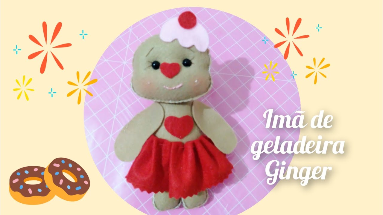 Imã de geladeira Ginger (em feltro)💕💕