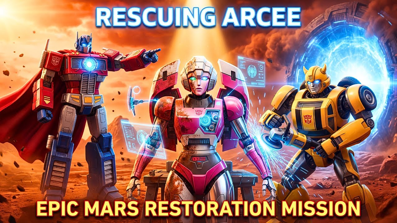 Optimus Prime Rescues Arcee from MARS! 🚀 Full Restoration Process (4K) | ASMR