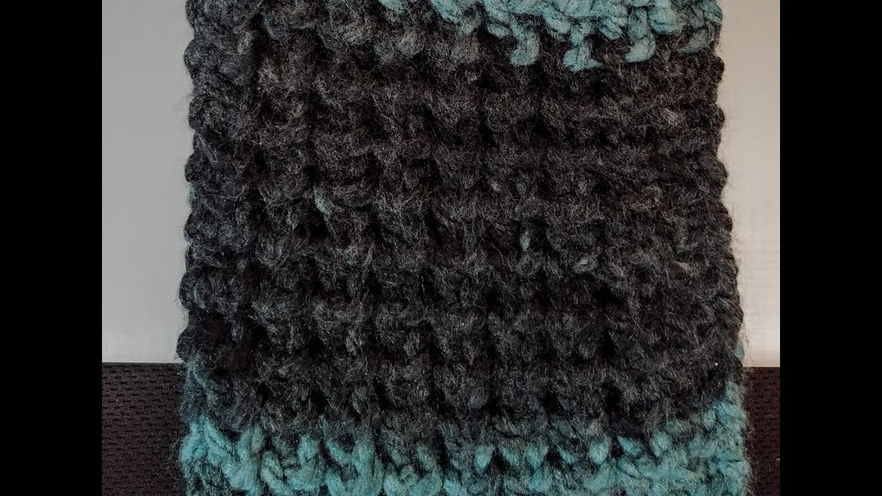 Easy Textured Beginner Stitch  shawls, scarves, blankets Loom Knit No Purls