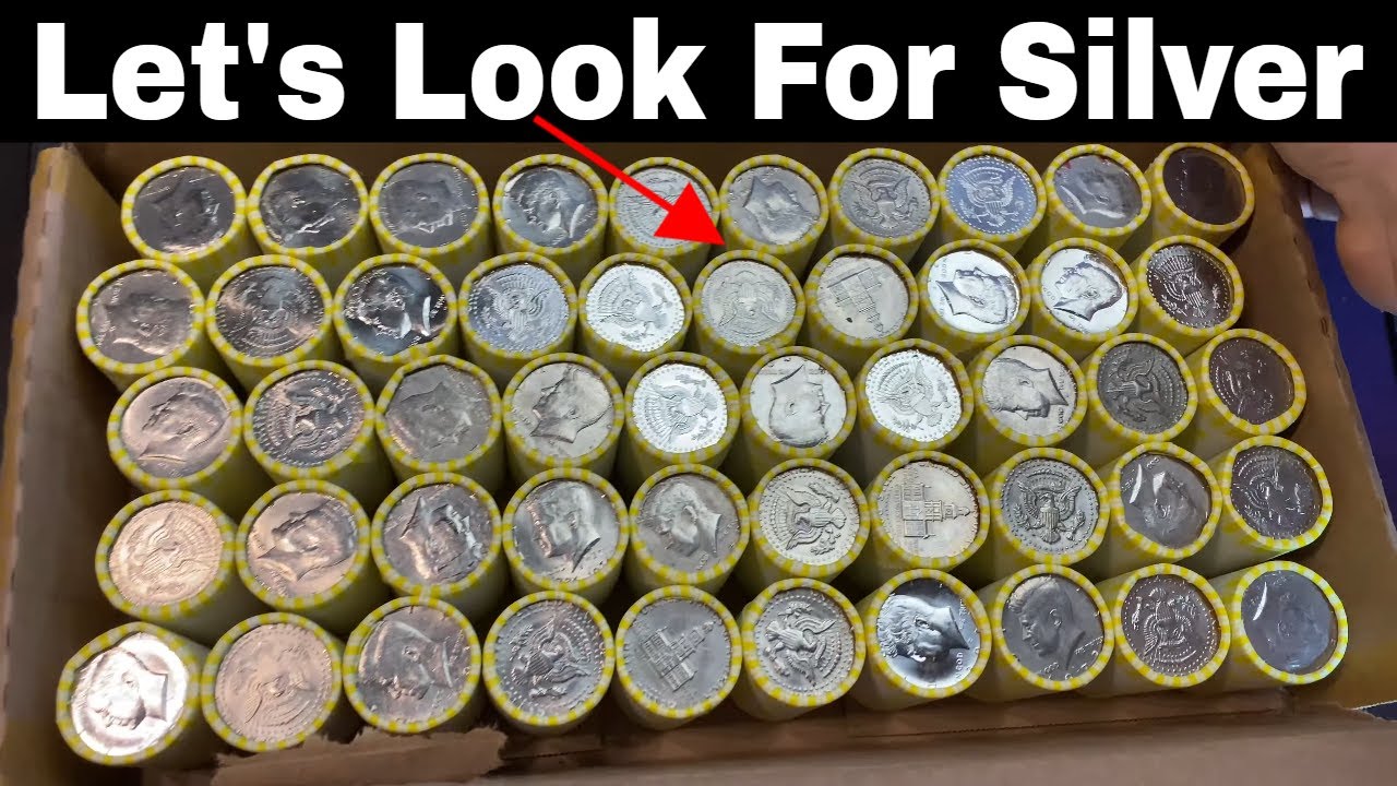 Searching Half Dollar Rolls and Dime Rolls - Silver Found Roll Hunting