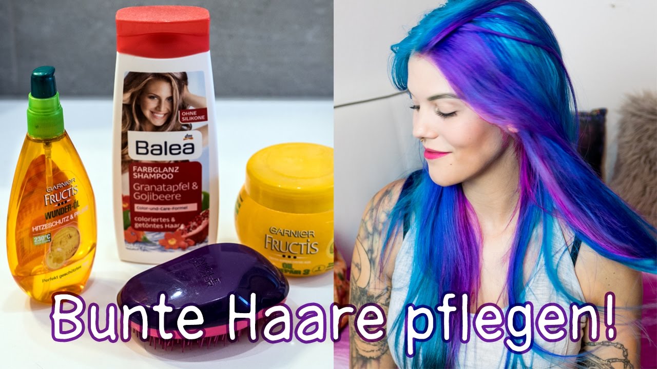 Haar Routine für BUNTE HAARE | Gesund und schön trotz vielem färben