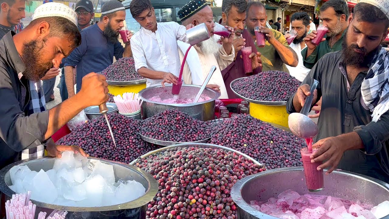 NON STOP FALSA JUICE MAKING | Most Refreshing Phalsa Juice | Amazing Street Drink of Pakistan