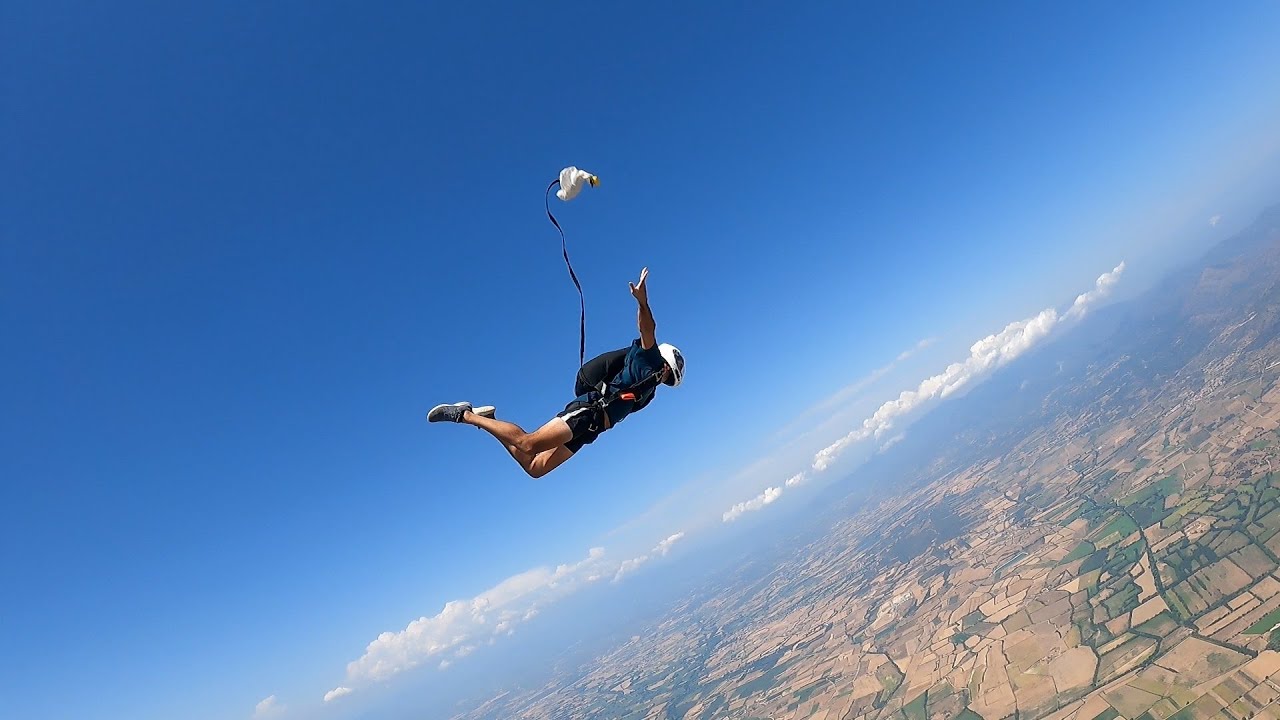 Skydiving PARACHUTE deployment! Detailed in slow motion