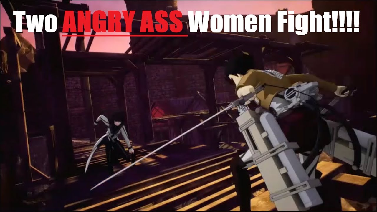 THATS KARMA FOR BRINGING A ROCKET LANCHER TO A SWORD FIGHT!!! (Blake VS Mikasa- RWBY VS AOT React)