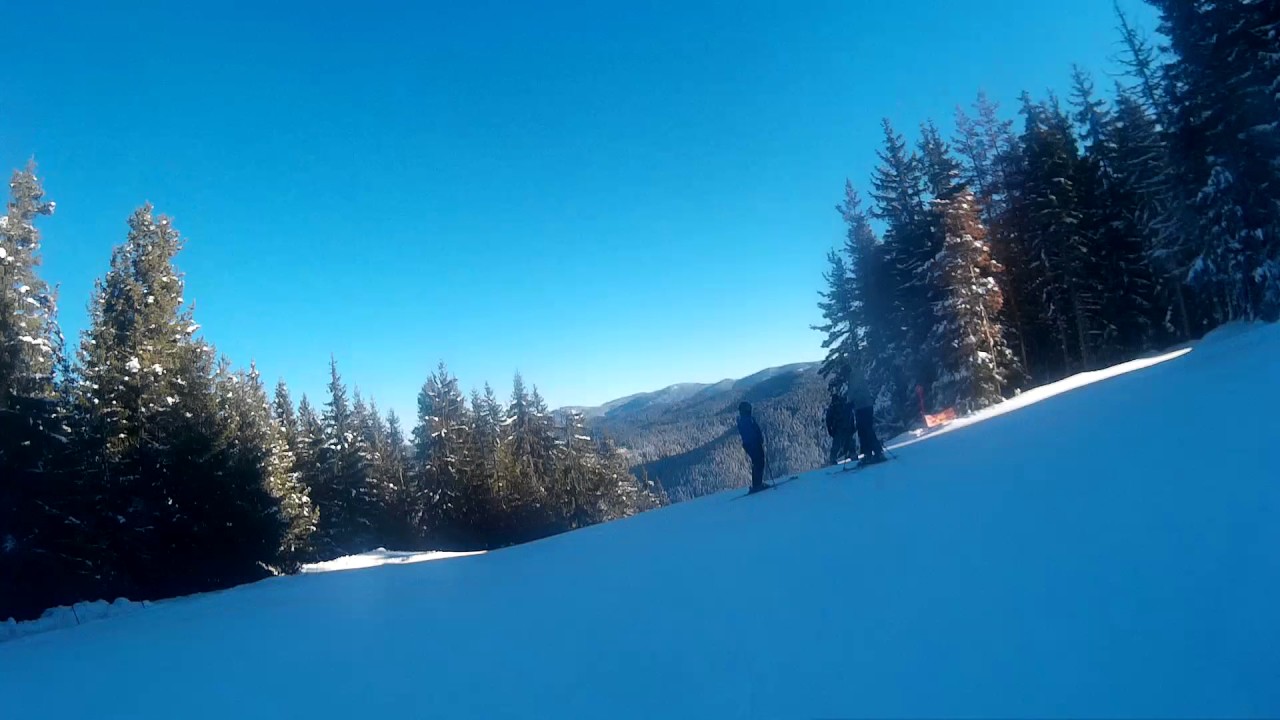 Beautiful day in ski area Mechi chal, Pamporovo, Bulgaria