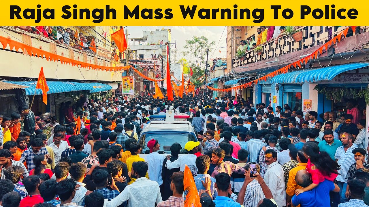 Raja Singh Mass Warning To Police | BJP MLA Raja Singh Sri Rama Navami Shobha Yatra 2025 #trending