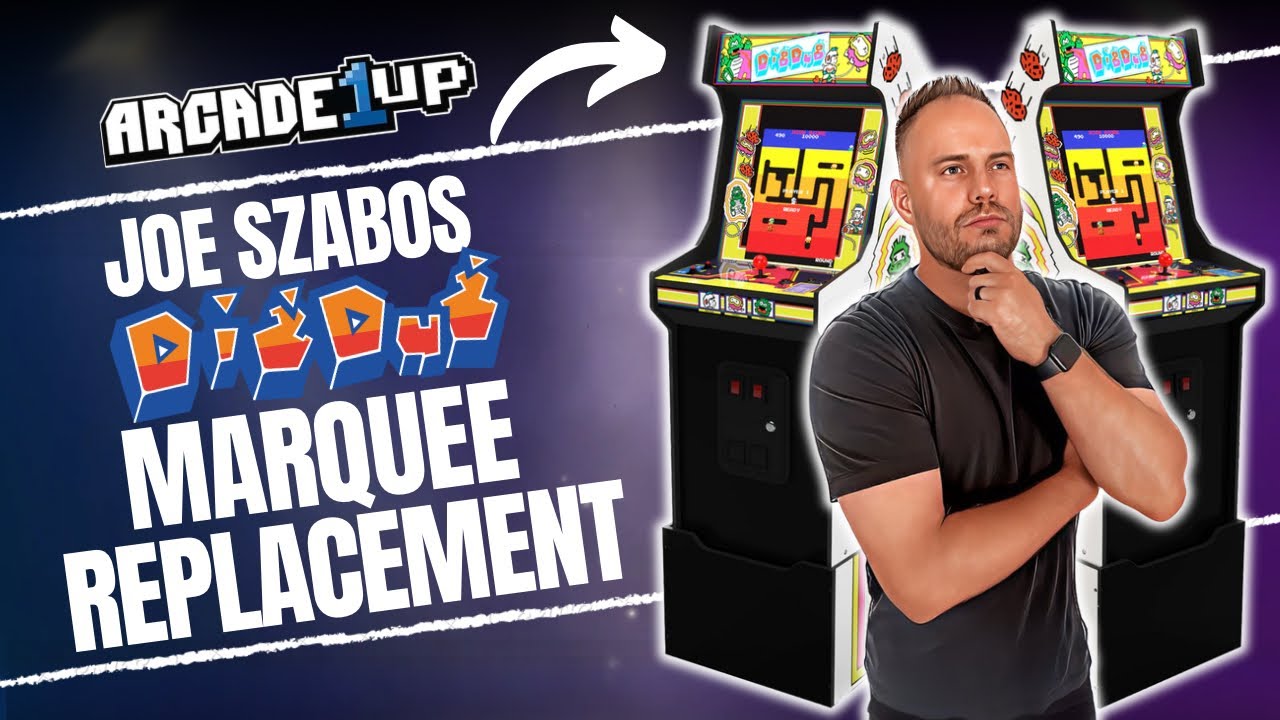 Joe Szabos Arcade1Up Dig Dug Legacy Marquee Replacement!
