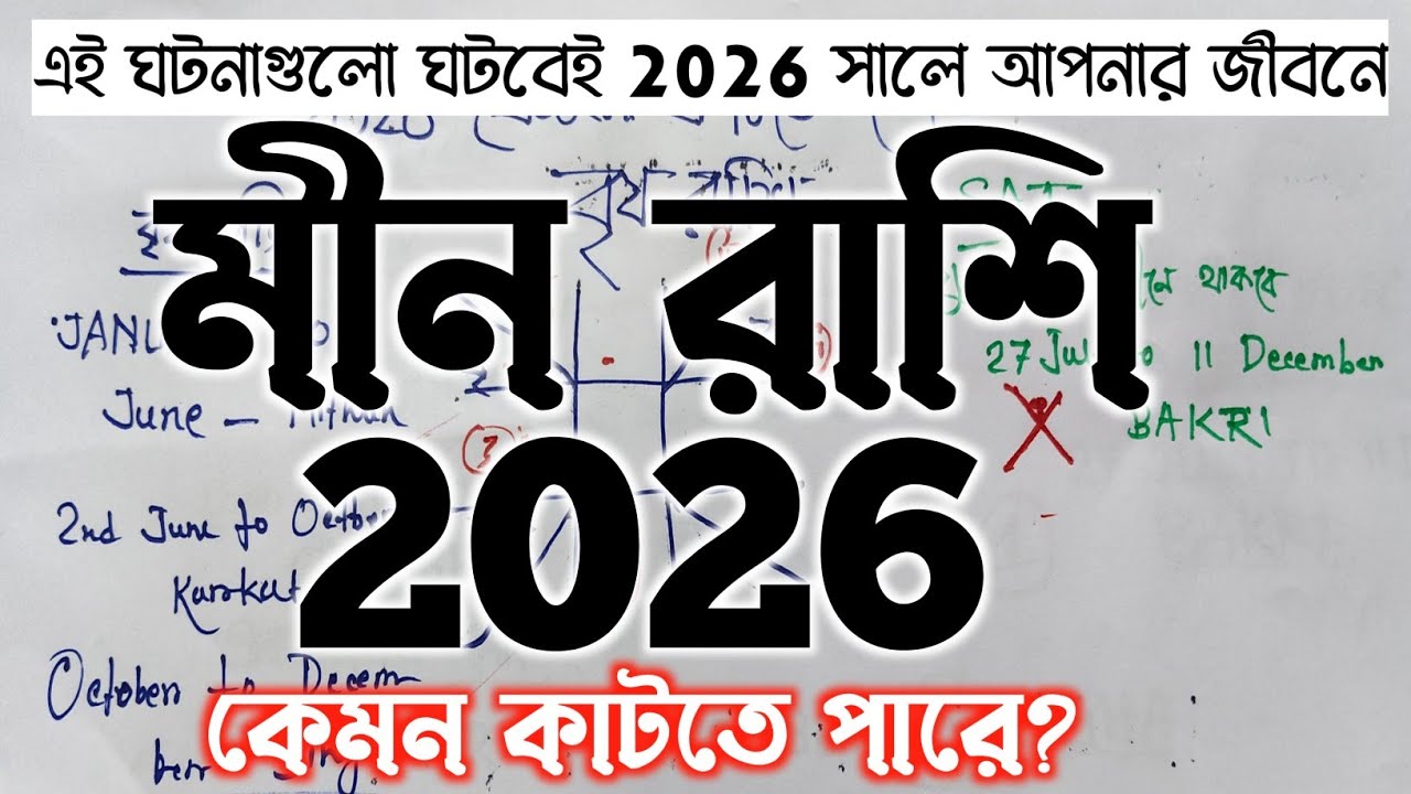মীন রাশির 2026 কেমন যাবে | meen rashifall 2026 | meen 2026 | #2026rashifal #pieces2026 | #মীনরাশি
