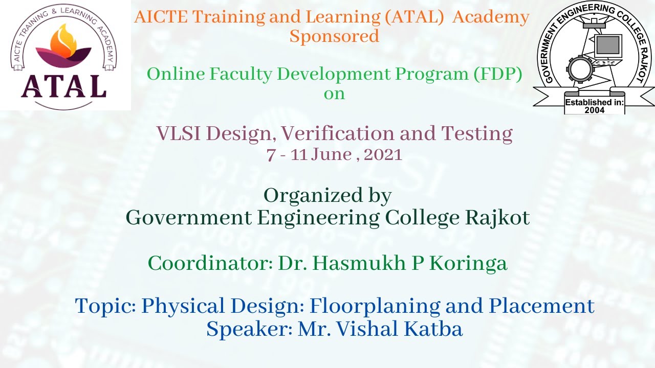 Physical Design Floorplaning and Placement BY Mr Vishal Katba