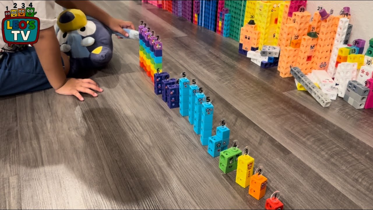 NumberBlocks Extra Long Domino Chain Reaction