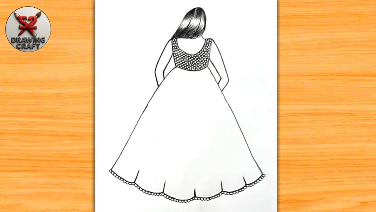 Backside girl drawing easy | how to girl a draw | pencil sketch beginners