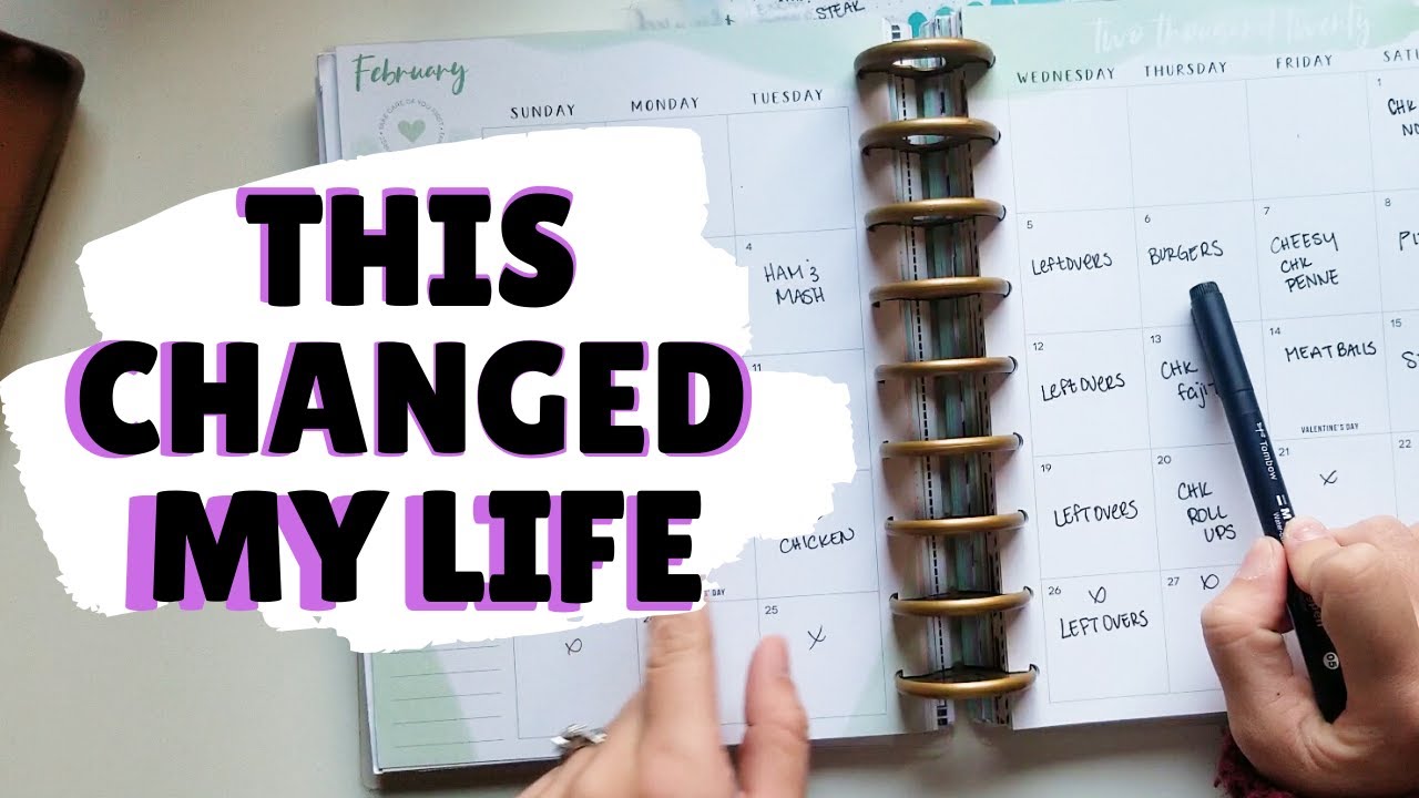MONTHLY MEAL PLANNING in HAPPY PLANNER | Changed my LIFE | Functional Planning