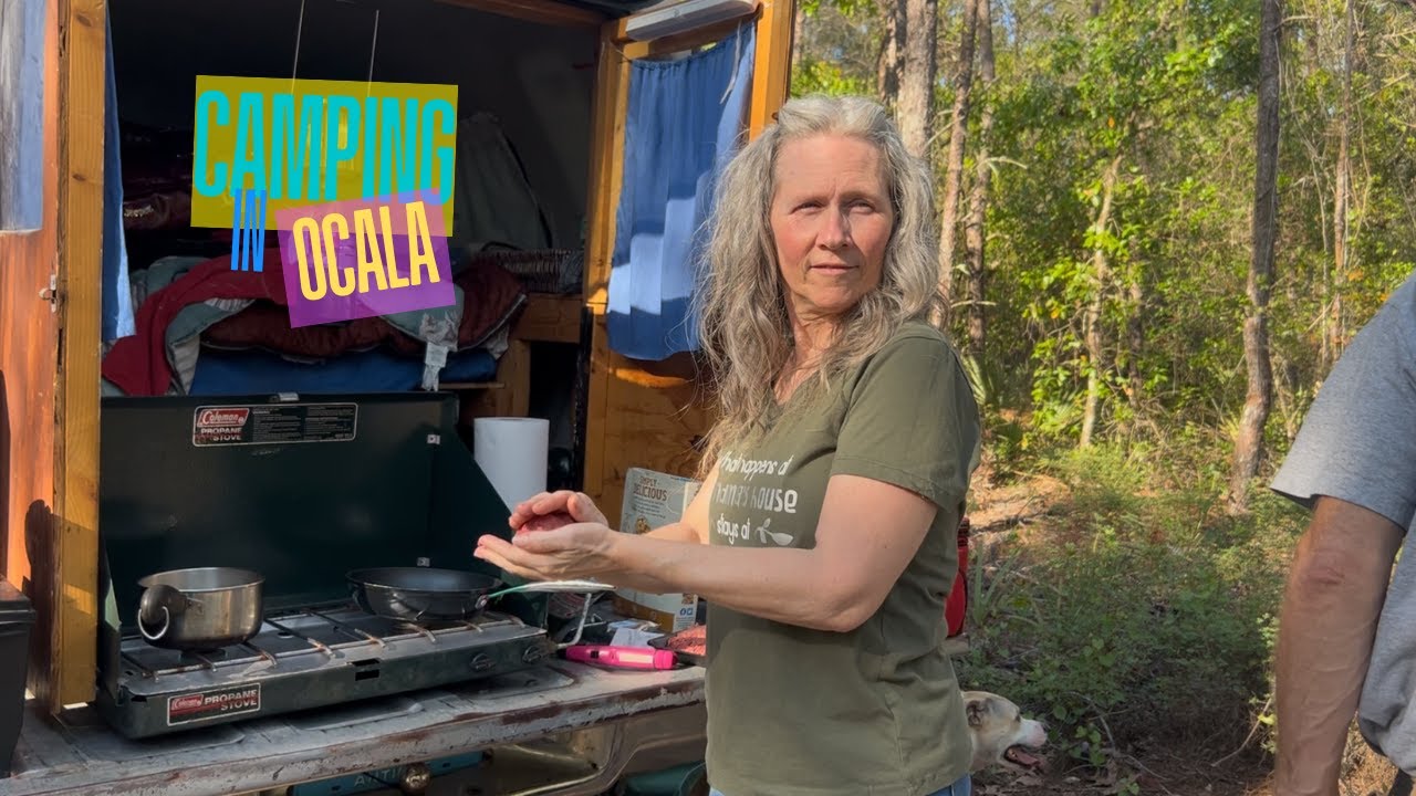 Going Down a Sandy Road in the Ocala National Forest to Find a New Truck Camping Spot