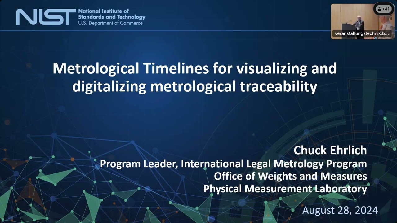 CIPM/IMEKO Workshop on Metrological Traceability Part 1