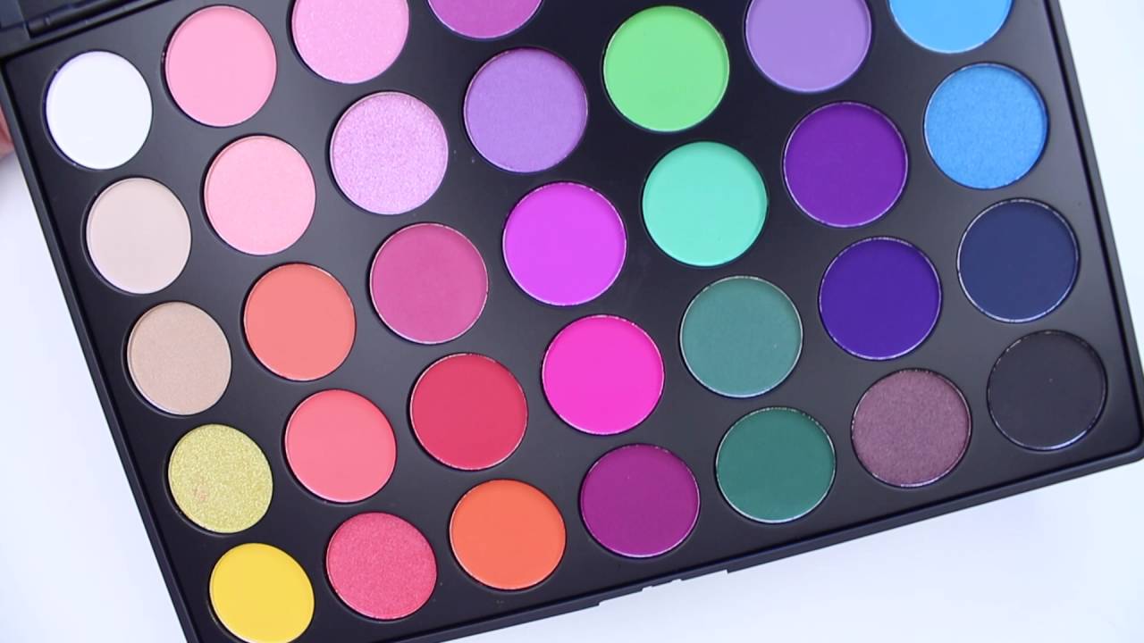 Morphe Brushes 35B Color Glam Palette SWATCHES