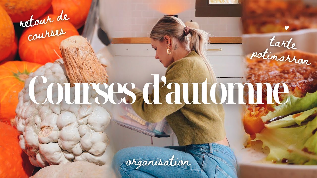 ORGANISATION COURSES D’AUTOMNE 🛒🍂 | Idées MENUS, retour GRAND FRAIS & recette TARTE au potimarron 🧡