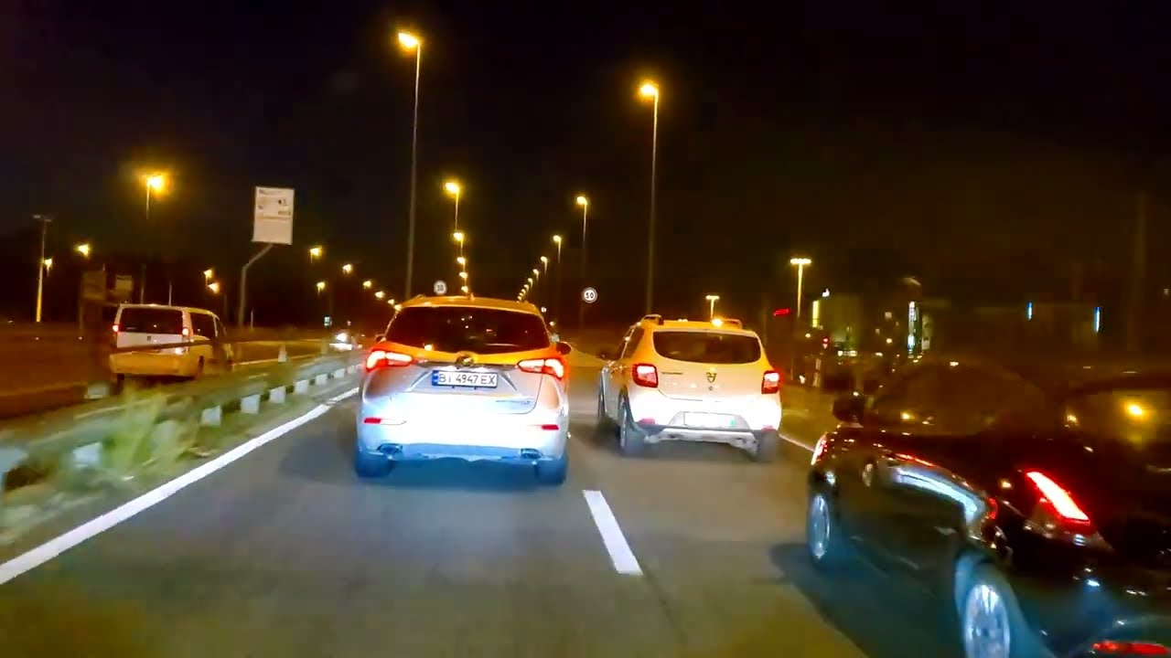 ITALY Night Driving Padua to Venice 4K