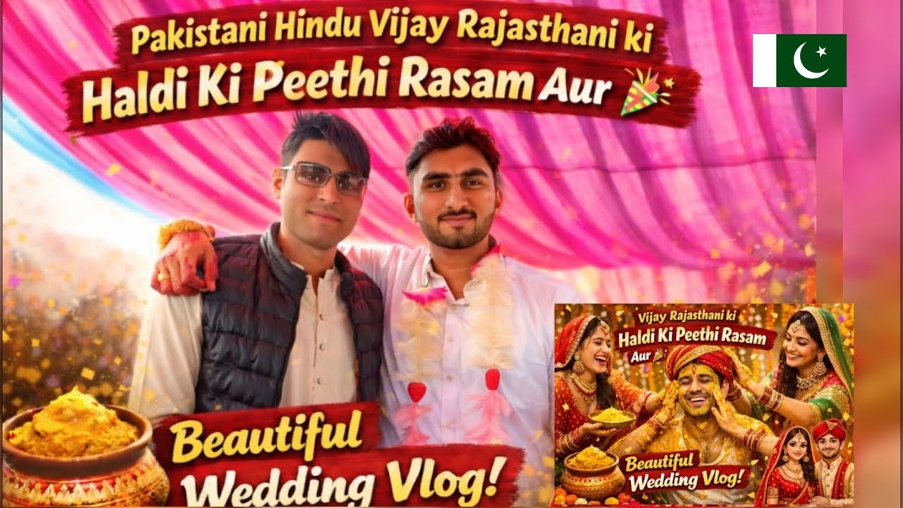 Pakistani Hindu Vijay Rajasthani ki Haldi ki Peethi Rasam Aur🎉 | Beautiful Wedding Celebration Vlog|